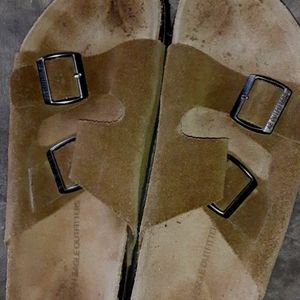Slides, American eagle outfitters, size 9, brown
